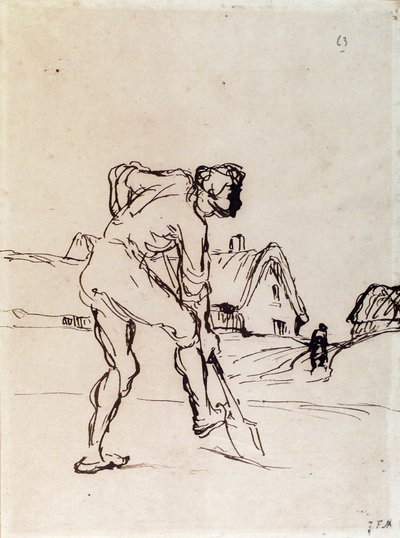 Peasant Digging by Jean Francois Millet